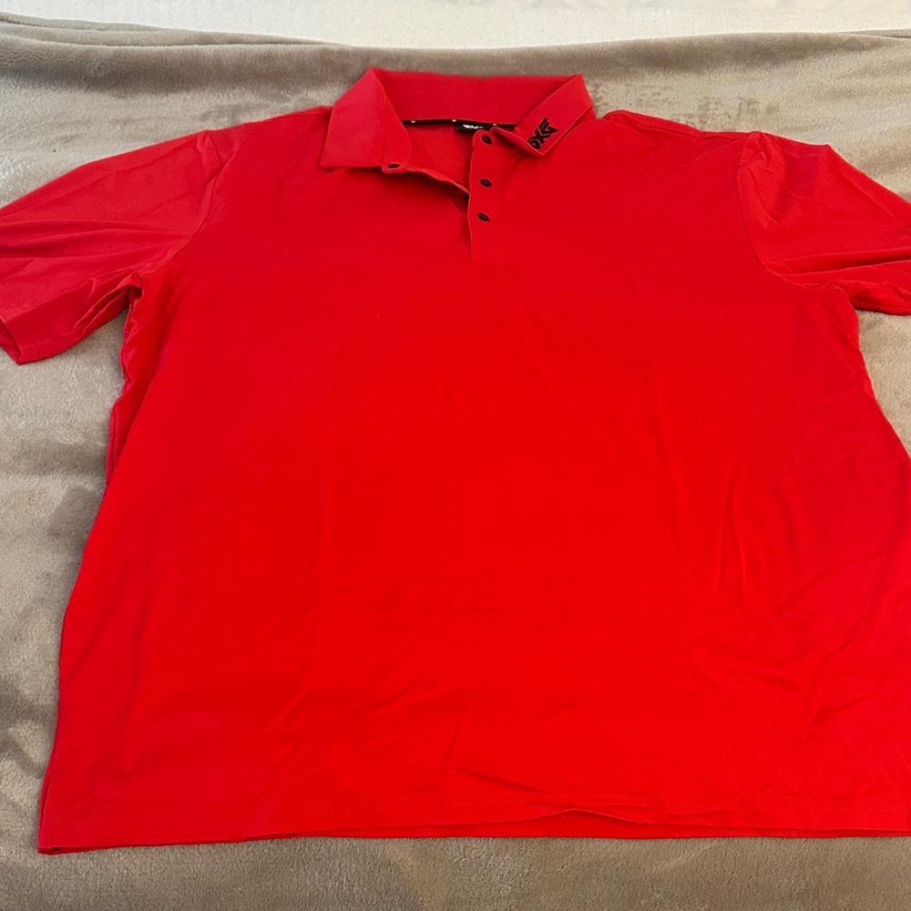 PXG Men’s BP Signature Red Golf Polo